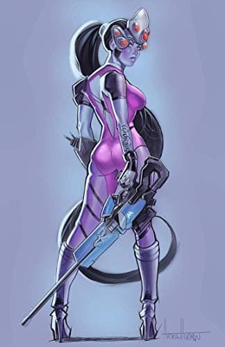 Widowmaker Overwatch Sexy Pin Up Girl Poster, 11 x 17 Video Game Fantasy Art Print
