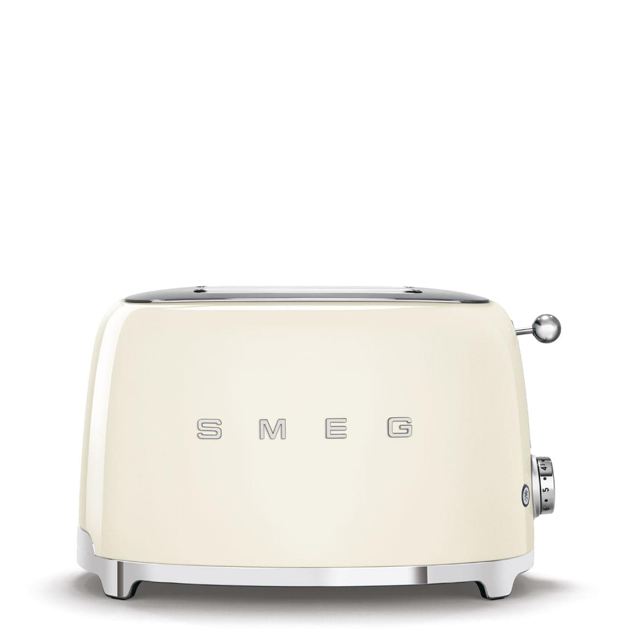 Smeg 2 Slice Toaster With 6 Presets And Defrost Function And Removable Crumb Tray (Cream)