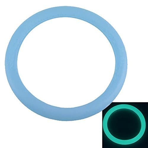 Silipac Car Steering Wheel Cover- Soft 100% Silicone Leather Texture Heavy Duty Latex Free-Non-Toxic Allergy Free Odorless Washable and Easy Installation-Fits Standard Cars Size 14"-16'(Flourescent Bl