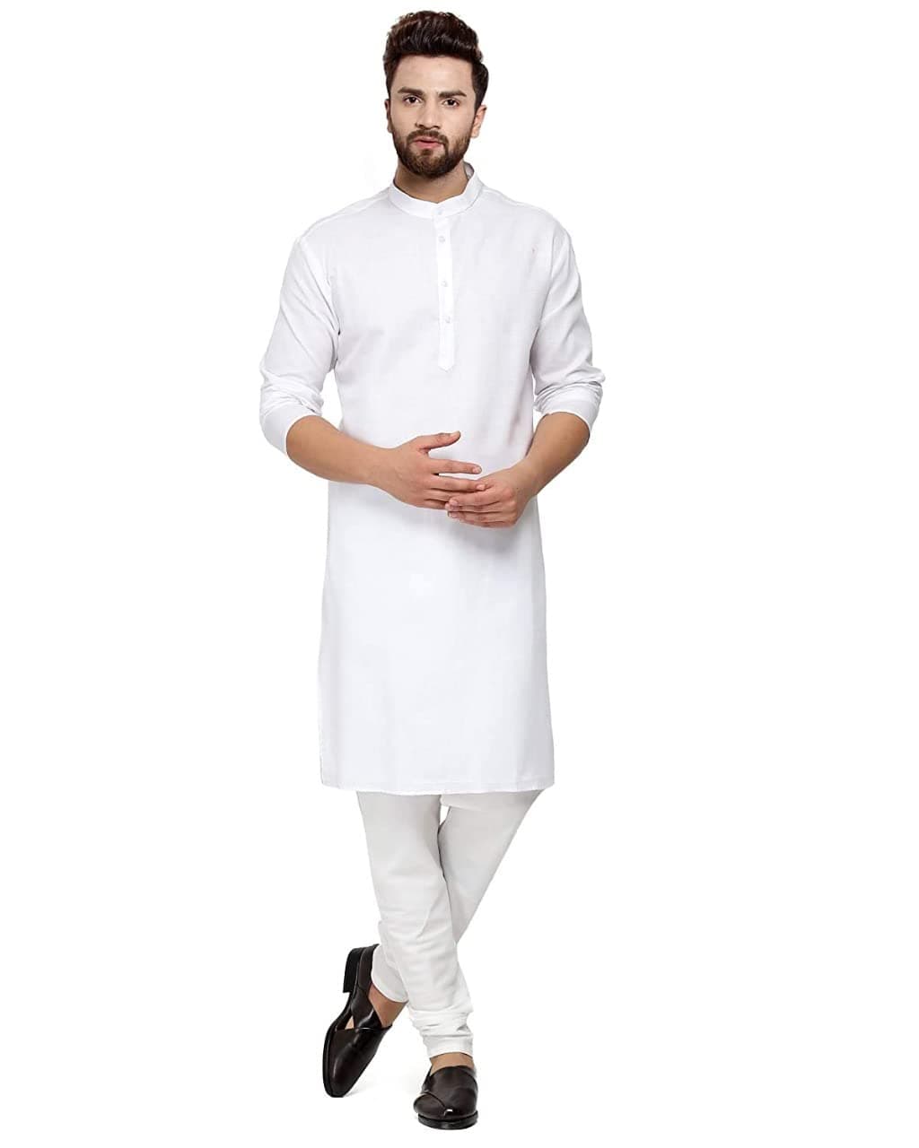 Gauri Laxmi Enterprise Men Cotton Blend Straight Kurta