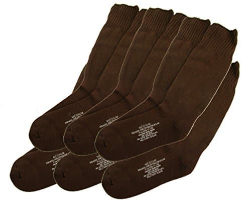 U.S. Military Issue Socks COYOTE BROWN - Made in U.S.A. - 6 PACK