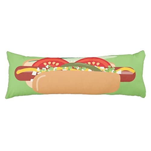 Ailovyo Hot Dog Silky Shiny Satin Body Pillow Case, 20-Inchx54-Inch