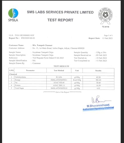 TEMPEHCHENNAI Tempeh Chips|Protein Chips (Peri Peri Seasoning), - Veg/Vegan Protein|Dairy & Gluten Free|Gut-Friendly|High Fiber|Low Carb|No Maida,50 Grams