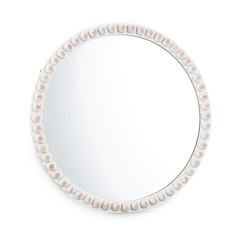 The Lakeside Collection Farmhouse Beaded Clocks or Mirrors - Round Mirror