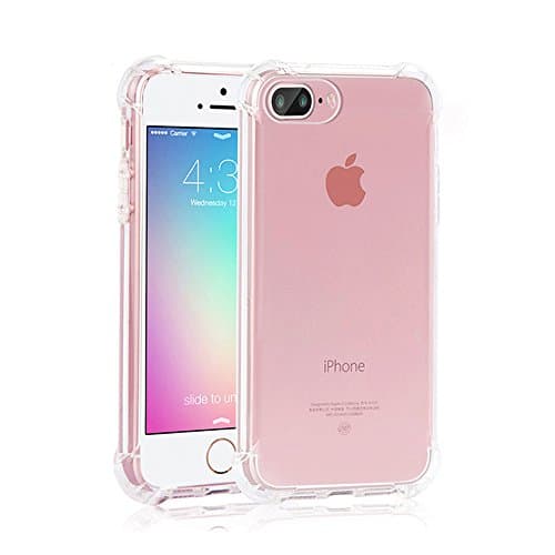 iPhone 7 plus Case, YQRXLB [Clear Cushion] Protective Apple iPhone 7 plus Clear Case (5.5-Inch) [Scratch Resistant] Seamless integrated Shock-Absorbing Bumper Cases Hard Back Panel - Clear (twjt7)