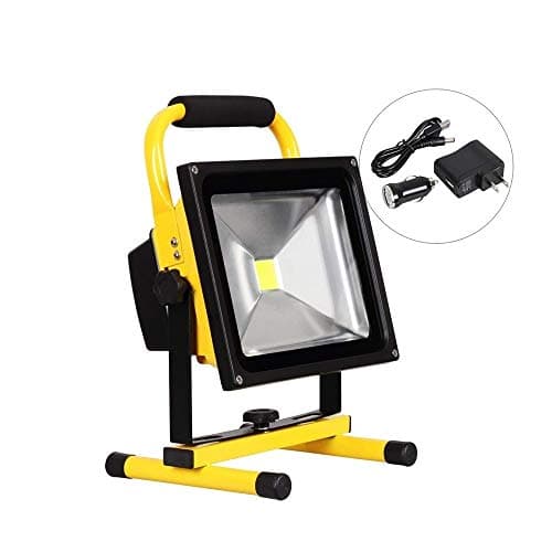 HEMFV 30W LED Work Light Rechargeable Portable Flood Light IP65 Waterproof for Outdoor Lighting,Camping,Hiking,Fishing,Car Repairing,Construction Site