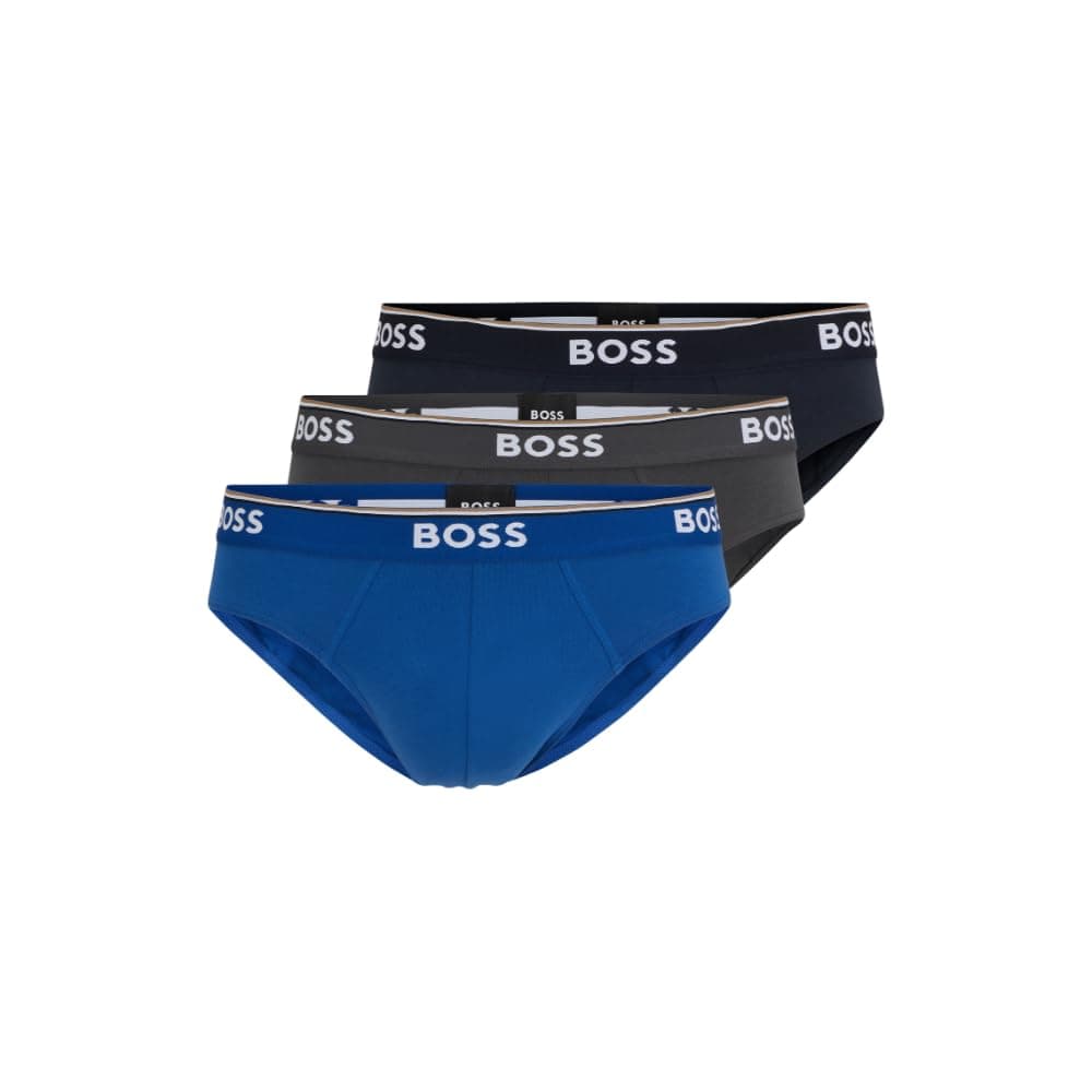 Men's 3-Pack Bold Logo Hipster Briefs