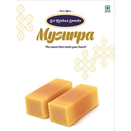 Sri Krishna Sweets Assorted Box - Mysurpa, Badusha, Adhirasam (1.5 Kgs)