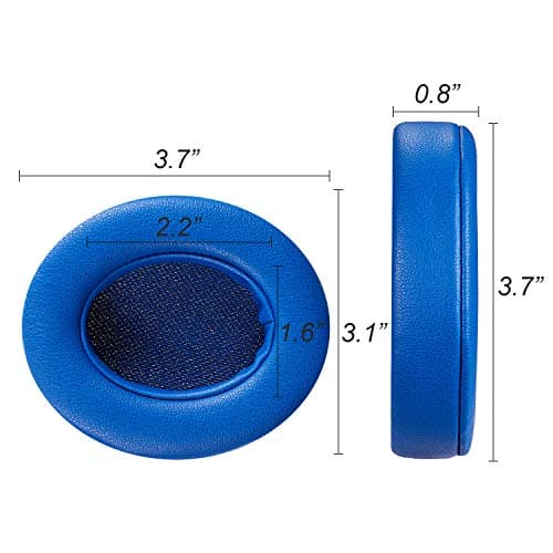 Ear Pads Replacement for Beats Studio 2.0 Wireless and Wired, AURTEC Ear Cushion with Memory Form and Protein Leather 1 Pair (Blue)