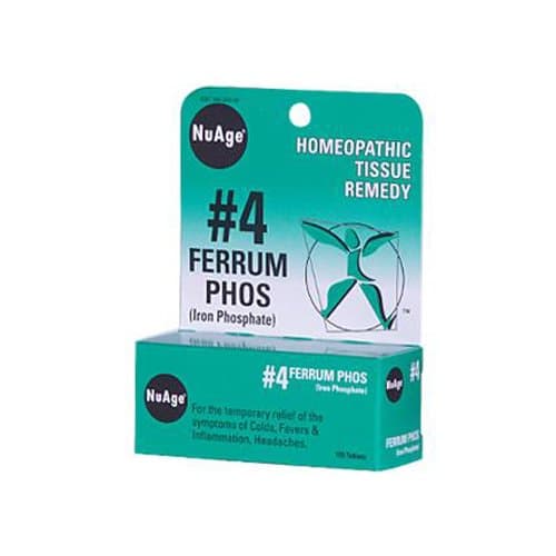 New - Hyland's NuAge No.4 Ferrum Phos - 125 Tablets