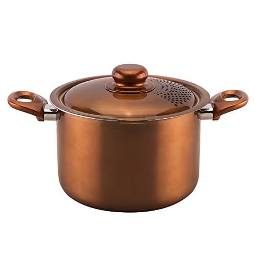 Metallic Aluminum Pasta Pot Dutch Oven, 6 quart, Copper