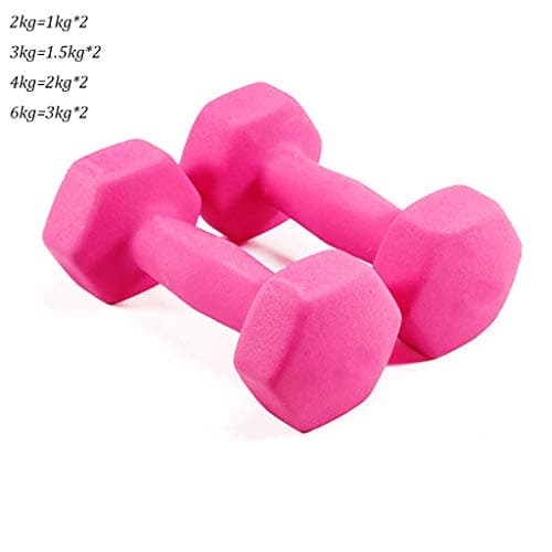 DUOER Dumbbell Exercise & Fitness Dumbbells Yoga Fitness Dumbbell Weights Home Gym Exercise Waterproof and Non-Slip with Matte Dumbbell (Set of 2) 2kg,3kg, 4kg,6kg Dumbbell Dumbbells