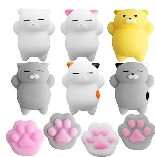Outee 10 Pcs Mochi Toys Cute Mochi Cat Stress Relief Toy Party Favors for Kids Animals Toys for Kids Adults