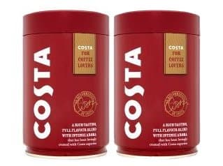 COSTA Roast & Ground Coffee (2 x 250g Caddy Tin)