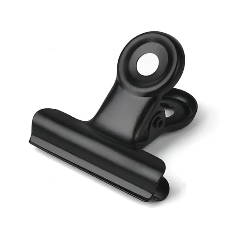 Coideal Black Small Bulldog Clips - 60 Pcs 22mm Mini Metal Hinge Paper Clips Tiny Bull Binder Clamps for Bags, Home Office