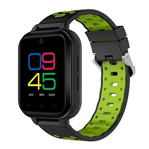 ZMDHLY Finow Q1 Pro MTK6737 Quad-Core Android 6.0 4G Smart Watch 1GB / 8GB Smartwatch Mobile Phone Heart Rate SIM Card Supports Replaceable Strap,Green