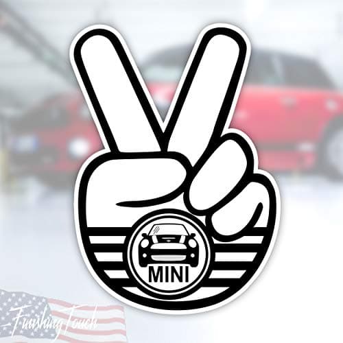 Mini Peace Sign Hand Wave Decal Vinyl Windshield/Laptop Bumper Sticker