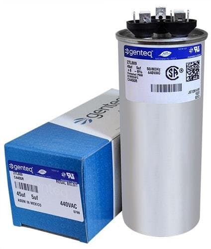 Genteq P291-4554RS - 45 + 5 uF MFD 440V AC Round Capacitor