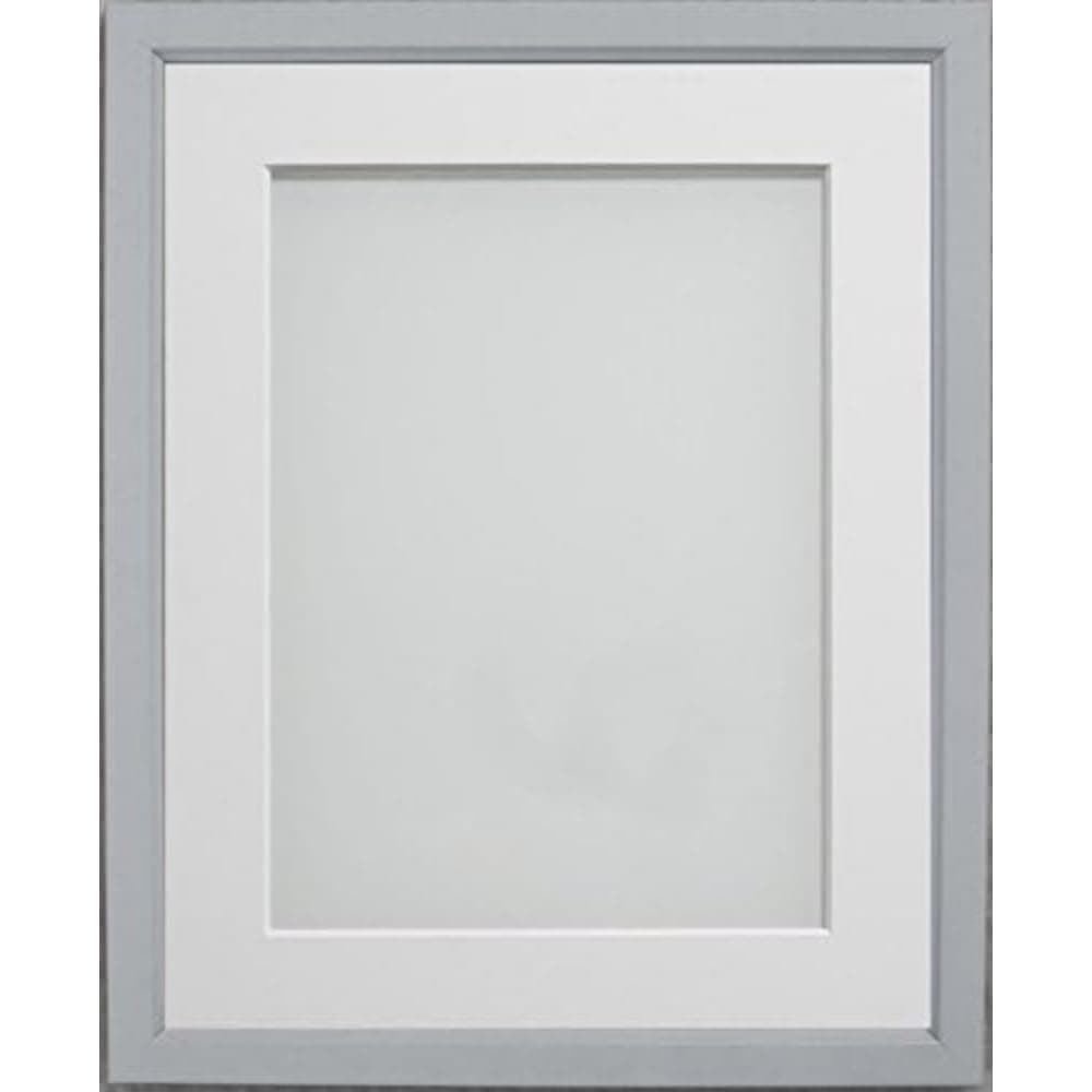 Frame Company Drayton Range 10 x 8 inch Grey Picture Photo Frame with White Mount For Image Size 7 x 5 inch