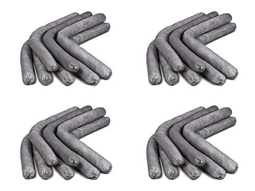 Evolution Sorbent Products 12GS34SB Poly-Cellulose Universal Super Absorbent Flake Sock, 21 gal Absorbency, 3" Diameter x 48" Length, Gray (Pack of 12) (Fоur Расk)