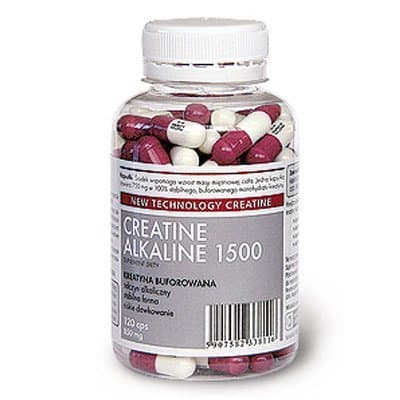 CREATINE ALKALINE 1500 (120caps) - No Loading, Stable, pH buffered Creatine Monohydrate by MEGABOL