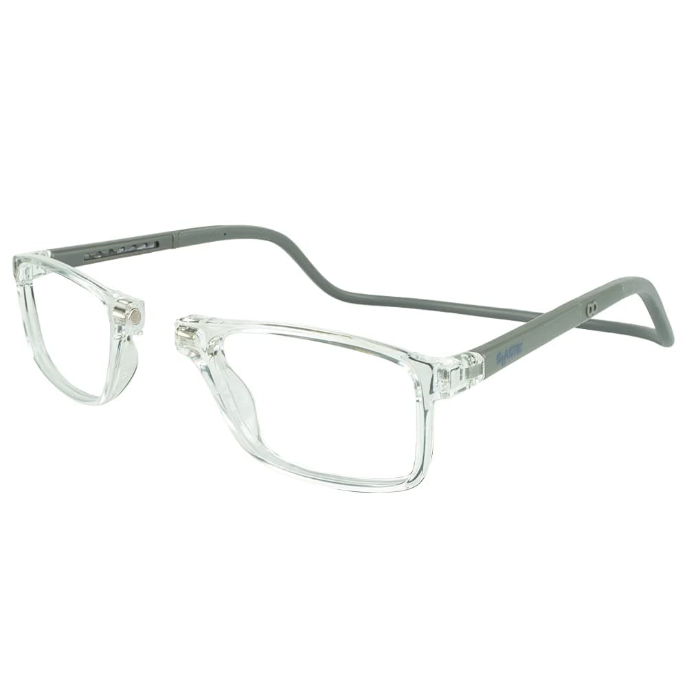 Clic Blue Light Blocking Magnetic Reading Glasses for Men or Women by Slastik, Soft Foldable Band, Computer Readers, Barat