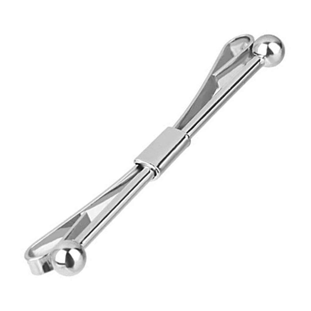 Man's Neck Shirt Tie Collar Clip Clasp Brooch Accessory Silver .Deft and Professional