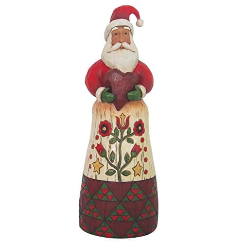 Jim Shore 4058766 Folklore Santa Holding Heart Figurine
