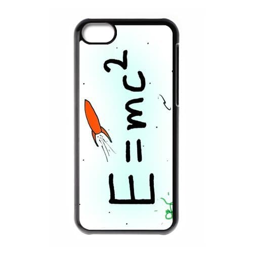 Custom General phone case, Albert Einstein Math Equations picture black plastic case For iphone 5c
