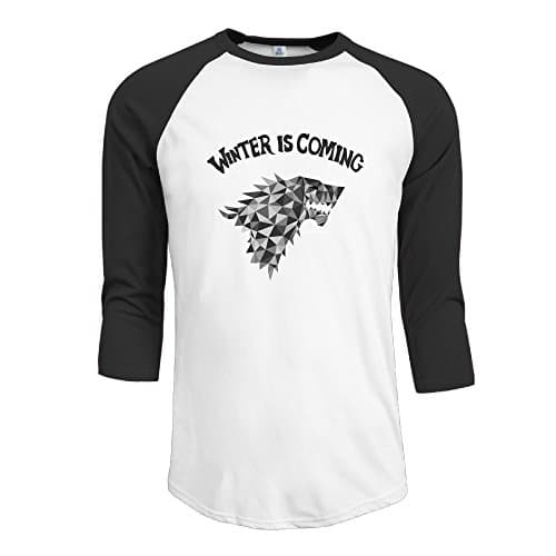 Game Of Thrones - Winter Is Coming Men 3/4 Sleeve Raglan Tops Shirt Summer
