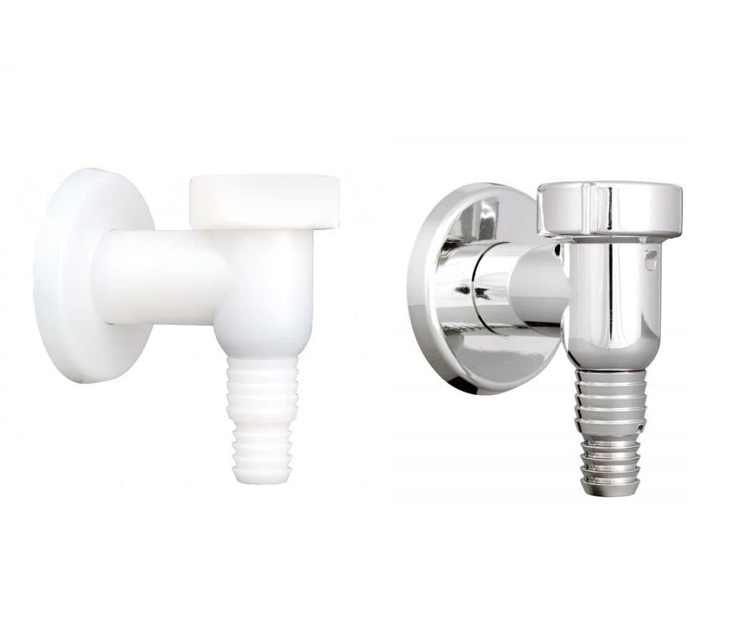 Washing Machine/Dishwasher Waste Pipe Drain Trap/with Non Return Valve / 90° Degree Angle Fitting/Plastic Self Cutting Out Nozzle Valve/Available in White and Chrome. (White)