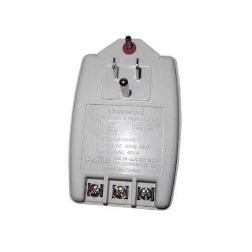 Transformer 16.5 Volt AC 40 VA UL/CSA Security Alarm Transformer Grounded