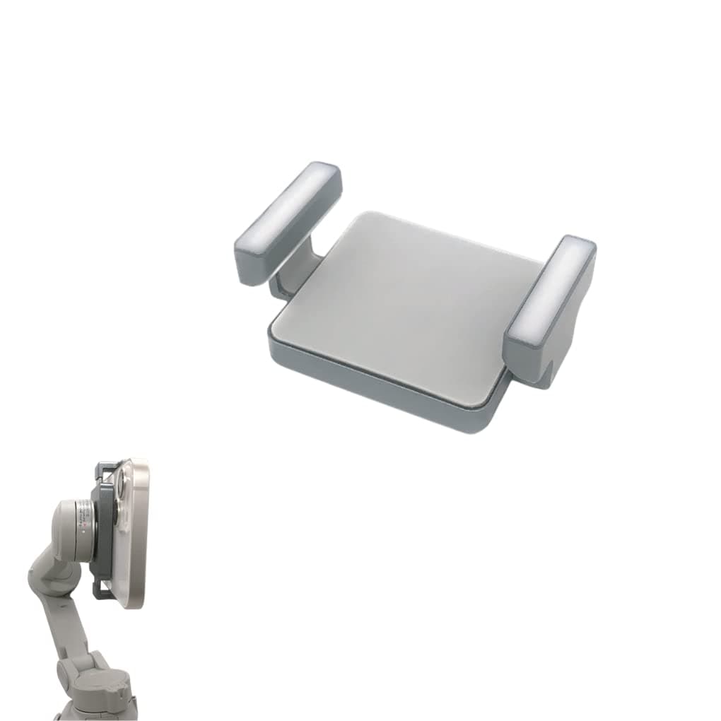 XmipbsMagnetic Fill Light Phone Clamp for DJI OM6/5/4/SE, Gimbal Smartphone LED Fill Light Clip with Adjustable Brightness