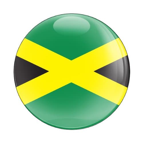 Flag Jamaica - 3" Magnetic Grill Badge/UV Stable & Weather-Proof/Works Grill Badge Holder