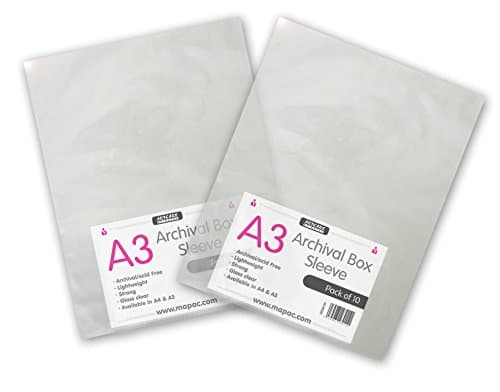Mapac A2 Archival Sleeves Acid Free Pack (10) - Document Sleeve