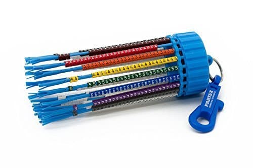 Keyring Cable Marker Dispenser with 500 Colour-Coded Cable Markers