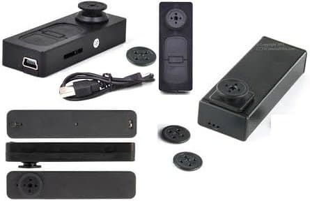 Tes Spy Covert Button CCTV Camera