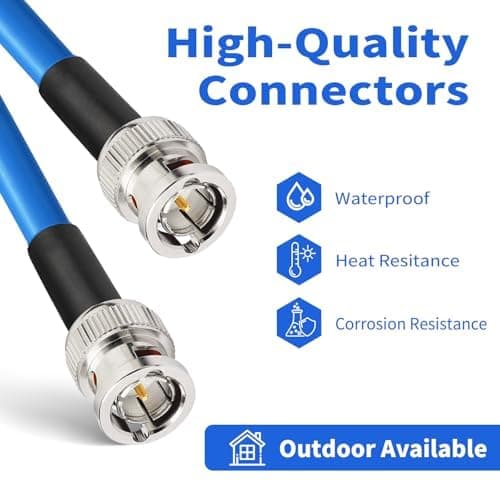 Superbat SDI Cable BNC Cable 3G/6G/12G (Belden 1694A)，10FT/15FT/30FT/50FT/100FT/200FT,Supports HD-SDI/3G-SDI/4K/8K，SDI Video Cable Precision Video Cable(1Pcs)