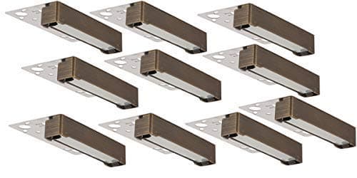 LFU 10 Pack of Agoura Brass Hardscape Recessed Paver Light with 2W LED Bulbs. Low Voltage. 5.5 Inches Long. Antique Bronze Finished. LF5026AB. Recessed Retaining Wall Light.