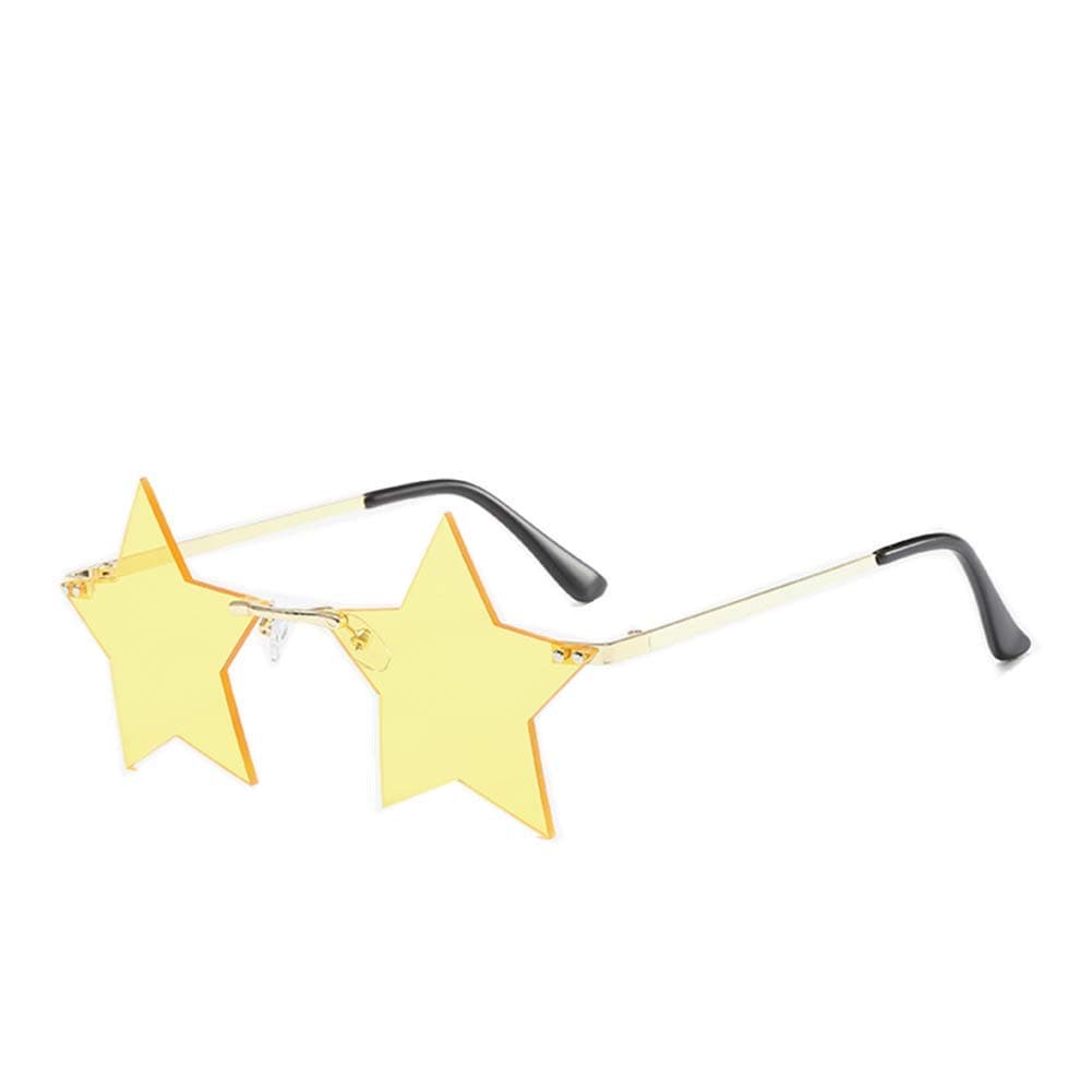Rimless Star shape Sunglasses Personality Sun Glasses for women/men Party glasses personality pentagram eyewears