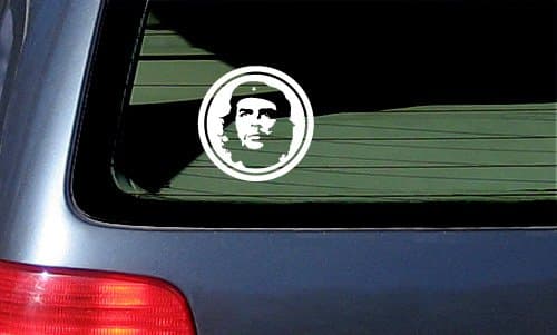 Che Guevara White Vinyl Window Sticker