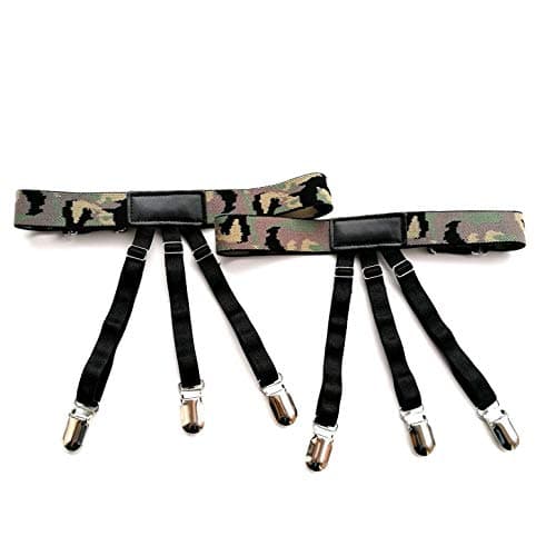 Soko Mesh Premium Shirt Stays | Shirt Holders | 2 Pcs | Unisex | Look Tidy & Neat All Day | Adjustable Ultra Soft Elastic Non - Slip Shirt Holders Crease-Resistance Belt Stirrup Style Suspenders