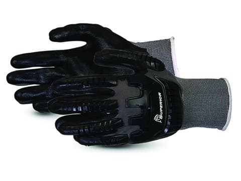 S13BFNVB/L Dexterity Impact-Resistant Foam Nitrile-Dipped Work Gloves, Size Large