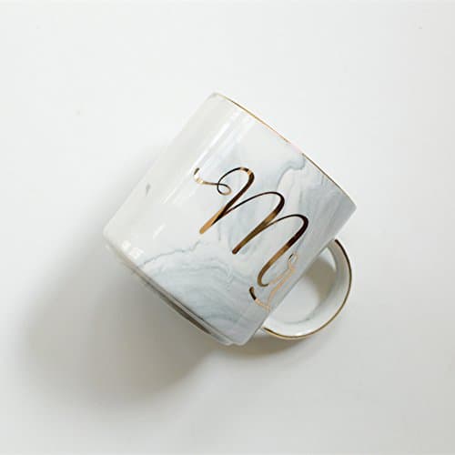 Btftkjbf Small Pottery Nordic Marble Ceramic Mug Cup Cup Coffee Cup English Letters Phnom Penh Couple Cups,C