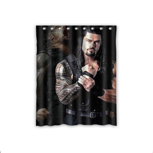 Retro WWE roman reigns Window Curtains/drape/panels/treatment Polyester Fabric Office/Home/Bedroom Decor 52"x 63"