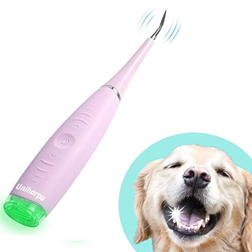 Uniharpa Electric Dental Scaler Calculus Remover for Pet‘s Teeth Tartar Plaque Scarper Stain Polishing(Pink)