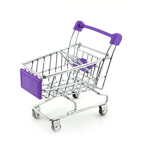 Rlley Mini Shopping Carts Toy Hamster Toy Hedgehog Toys Chinchilla Toys Guinea Pig Toys Candy Color (Purple)