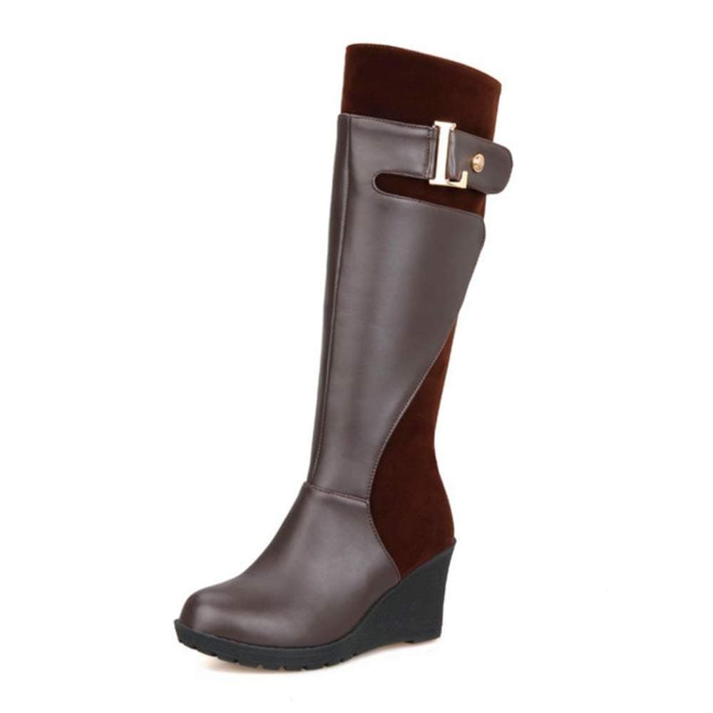 CUTEHEELS Women Knee High Wedge Boots