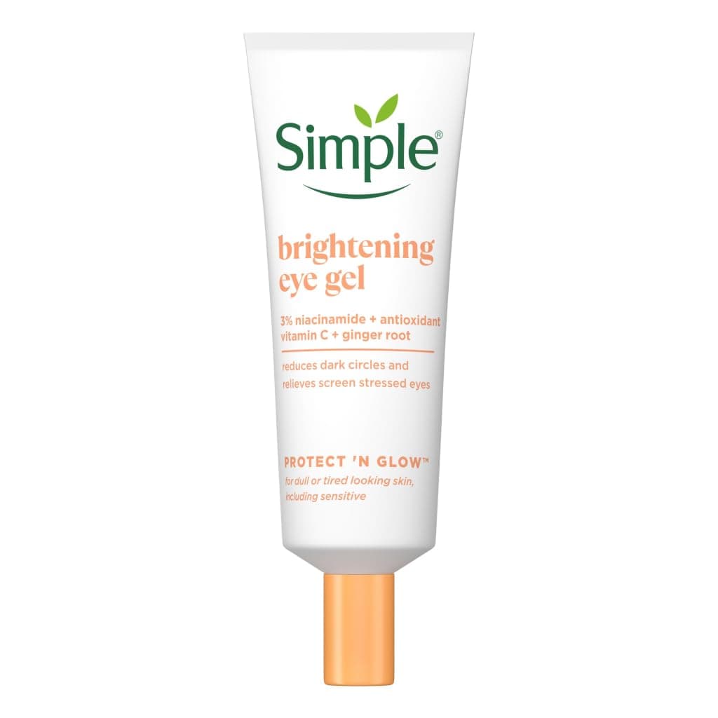 Simple Protect ‘n’ Glow Brightening Eye Gel cruelty-free and vegan for the protection and hydration of screen-stressed and tired eyes 25 ml