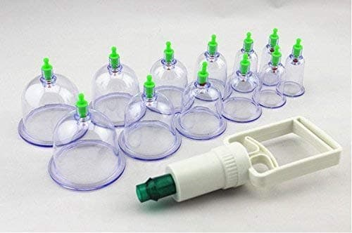 12pcs Vacuum Cupping Therapy Set – Professional Chinese Massage Cups for Pain Relief, Muscle Recovery and Relaxation Set of 1